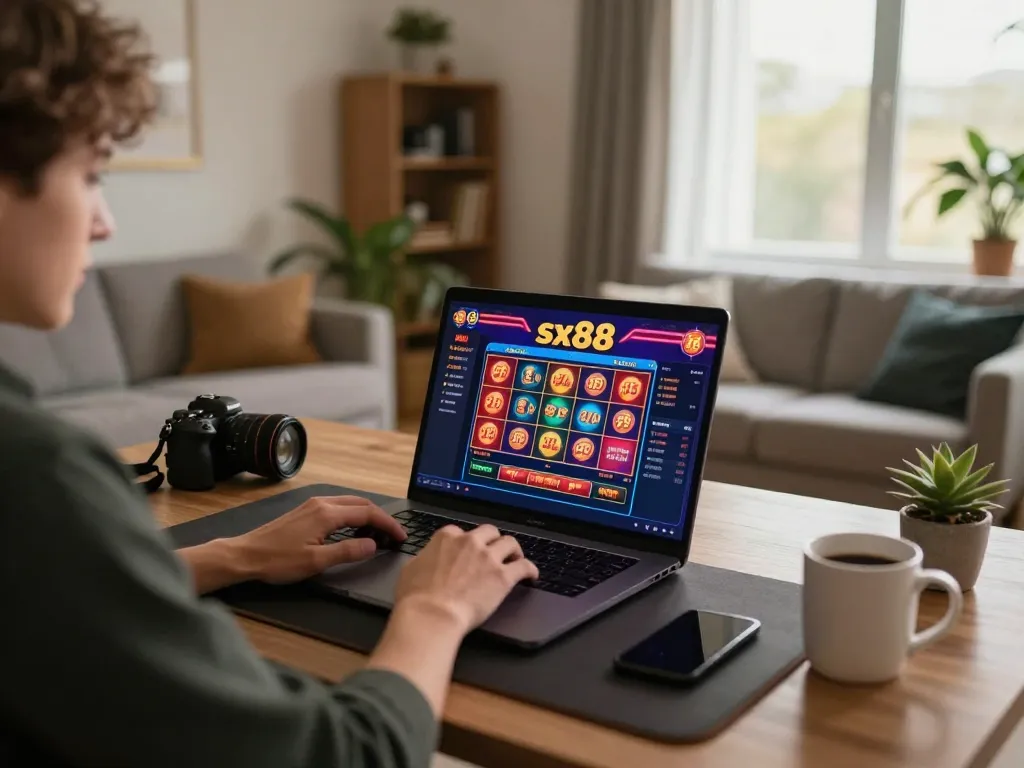 Engaging online gaming experience on sx88 with vibrant interface and cozy atmosphere