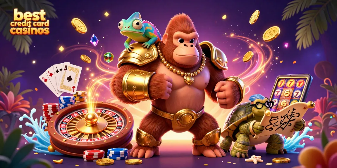 Experience thrilling gameplay at the best credit card casinos with vibrant characters and dynamic elements.