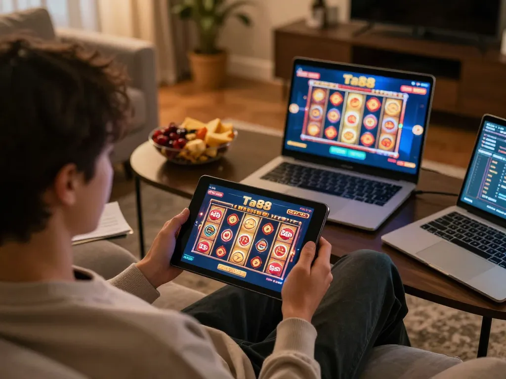 Experience Ta88 online slots while enjoying a cozy home gaming atmosphere.
