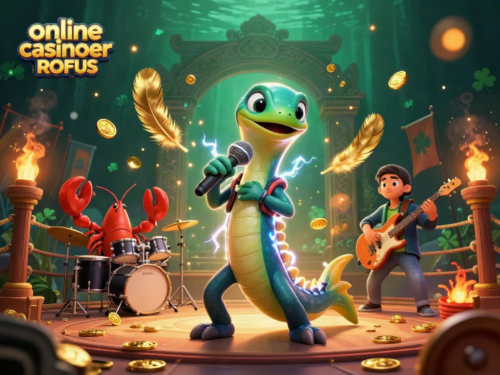 Experience excitement at online casinoer uden ROFUS with a vibrant DJ eel and underwater casino backdrop