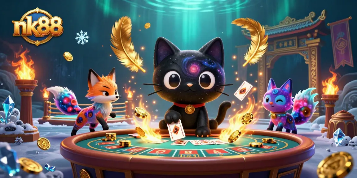 Win big with nk88 in this vibrant cosmic casino scene filled with thrilling elements.