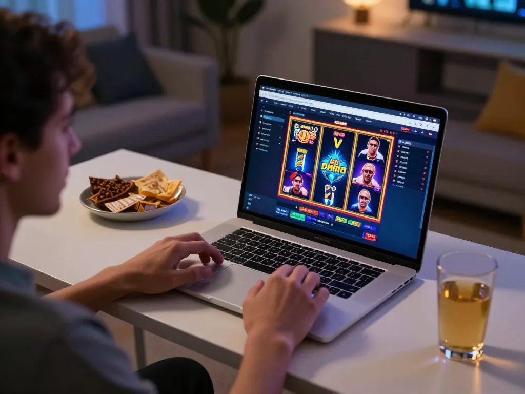 Player engaging in exciting gameplay on sam86 online casino platform with vibrant graphics