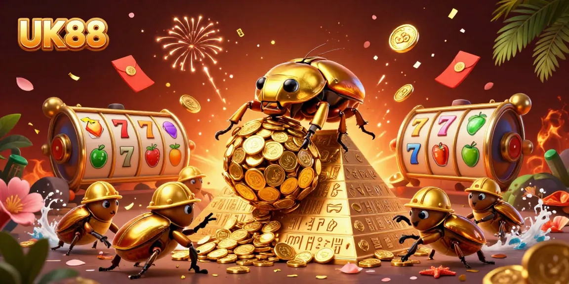Experience thrilling wins at UK88 with vibrant slot reels and festive symbols