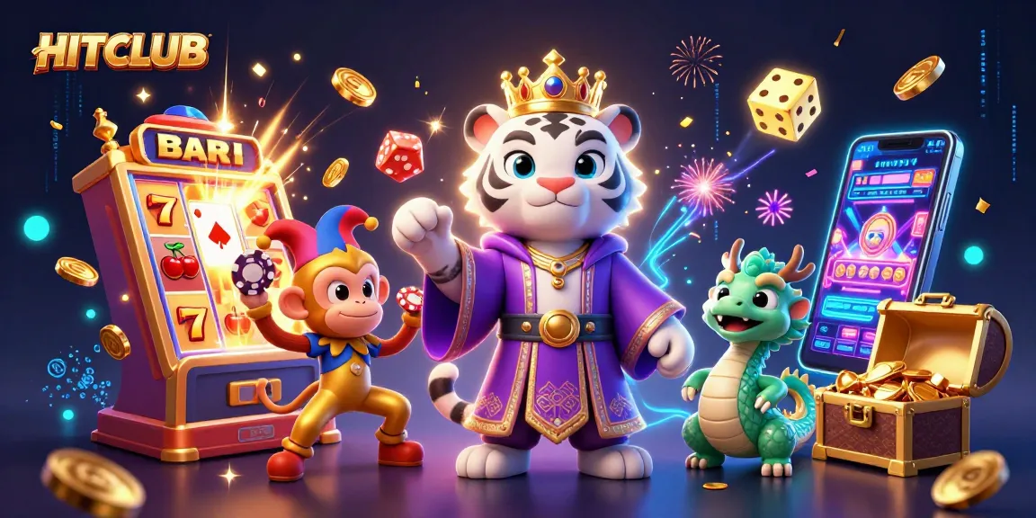 Experience the thrill of winning at HITCLUB with lively characters and vibrant casino action.