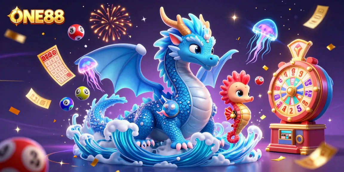 Engage with ONE88's vibrant lottery experience featuring colorful games and celebratory elements.
