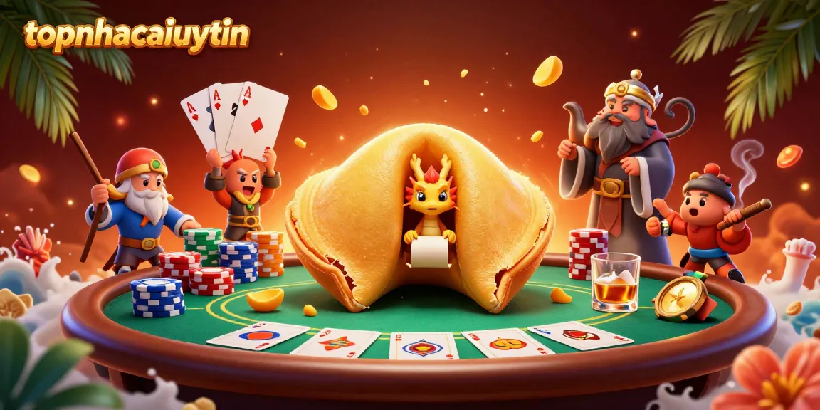 Experience exciting gameplay at topnhacaiuytin with rich visuals of fortune, poker elements, and vibrant illustrations.
