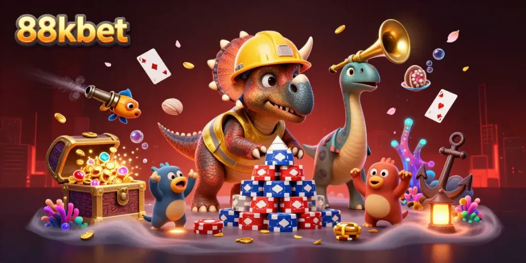 Build a winning poker stack with 88kbet’s exciting casino games and dynamic 3D characters.