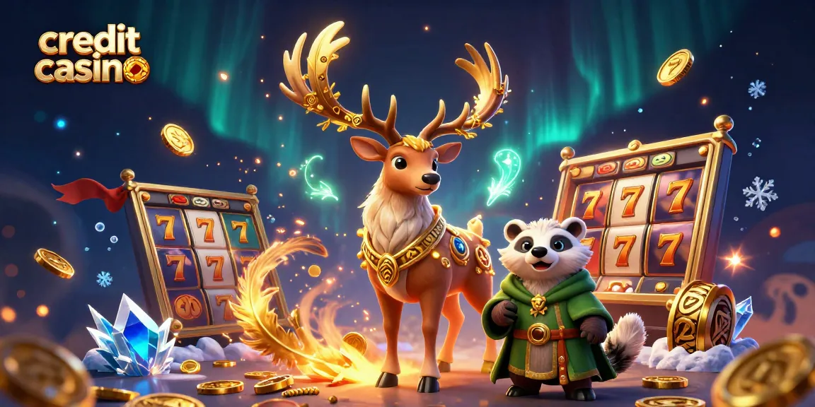 Experience thrilling gameplay at a credit card casino with festive gaming elements and vibrant characters.