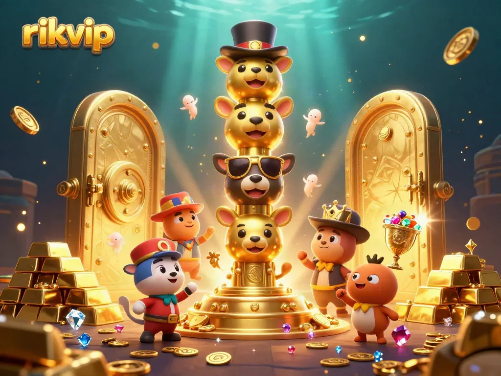 Spin jackpots and win big with rikvip's thrilling casino experience, showcasing an animated fantasy scene.
