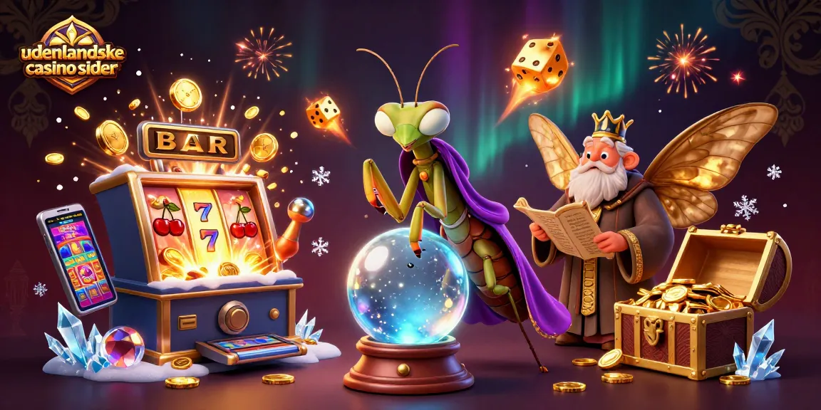 Spin riches at udenlandske casino sider with vibrant slot machines in a mystical scene.