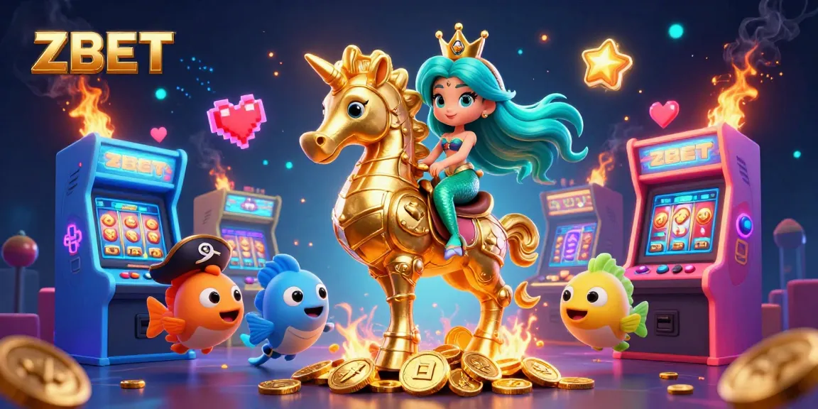 ZBET showcases dynamic gaming with cartoon characters in an engaging casino scene.