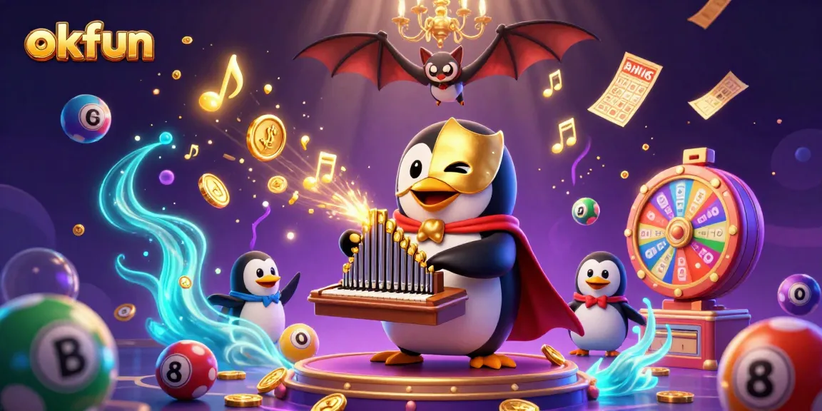 Spin and win on okfun's dynamic gameplay with vibrant lottery balls and engaging casino elements.