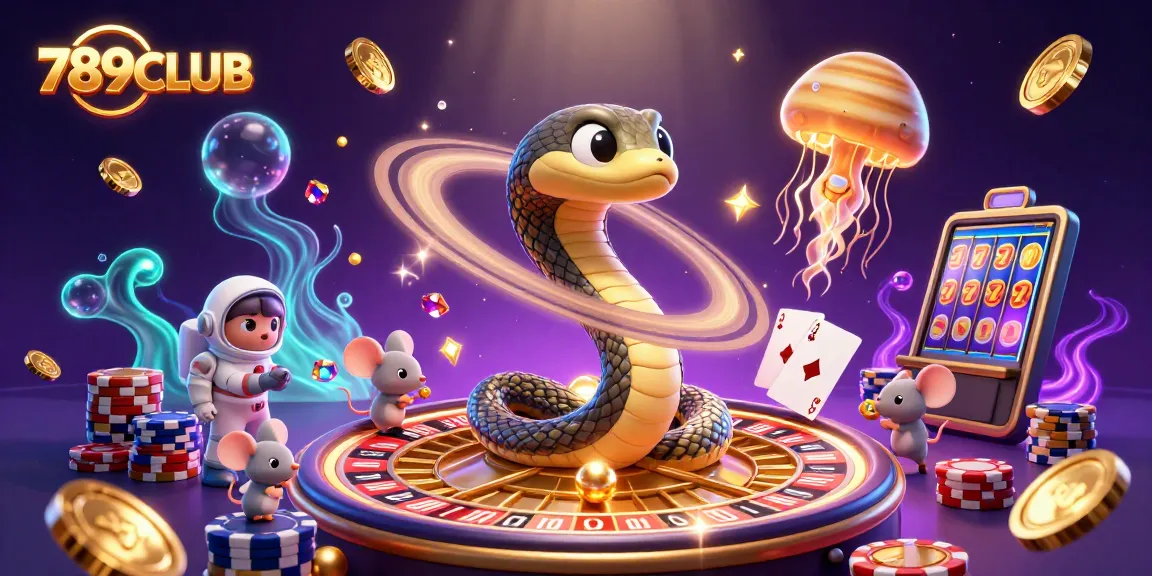 Experience the thrill at 789CLUB with colorful casino games and vibrant illustrations.