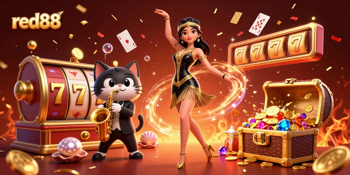Join the excitement at red88 with vibrant casino elements and a lively dance scene.