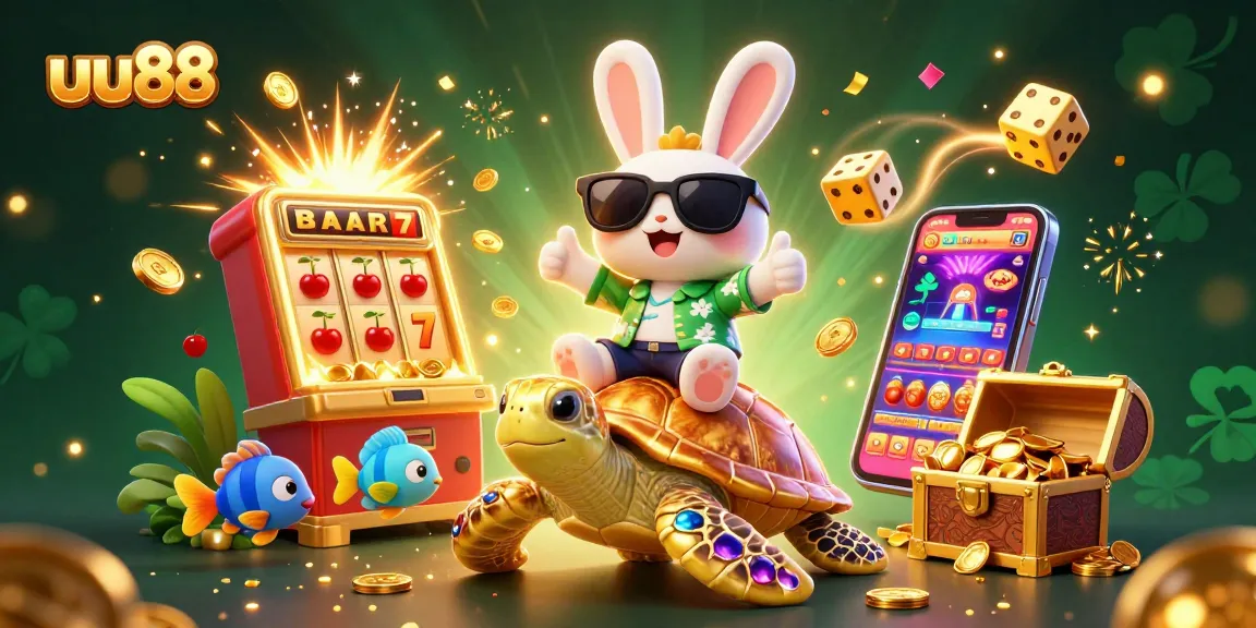 Play exciting slots at uu88 with colorful jackpot imagery and fun characters!